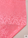 Floral Jacquard Silk Charmeuse - Bright Pink
