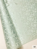 Floral Jacquard Silk Charmeuse - Icy Seafoam
