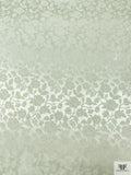 Floral Jacquard Silk Charmeuse - Icy Seafoam