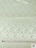 Floral Jacquard Silk Charmeuse - Icy Seafoam