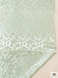 Floral Jacquard Silk Charmeuse - Icy Seafoam
