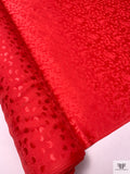 Circles and Spots Jacquard Silk Charmeuse - Red