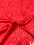 Circles and Spots Jacquard Silk Charmeuse - Red