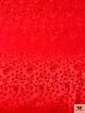 Circles and Spots Jacquard Silk Charmeuse - Red