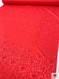Circles and Spots Jacquard Silk Charmeuse - Red