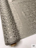 Circles and Spots Jacquard Silk Charmeuse - Clay Grey