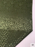 Circles and Spots Jacquard Silk Charmeuse - Army Green