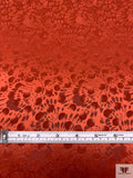 Circles and Spots Jacquard Silk Charmeuse - Spicy Brick Orange