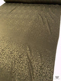 Floral Jacquard Silk Charmeuse - Olive Green