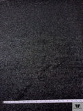 Italian Metallic Eyelash Wool Tweed Suiting - Black