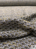 Italian Metallic Tweed Suiting - Yellow / Black / White / Grey / Silver