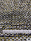 Italian Metallic Tweed Suiting - Yellow / Black / White / Grey / Silver