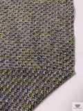 Italian Metallic Tweed Suiting - Yellow / Black / White / Grey / Silver