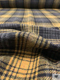 Plaid Jacket Weight Wool Flannel - Medallion Yellow / Black / Grey