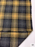 Plaid Jacket Weight Wool Flannel - Medallion Yellow / Black / Grey