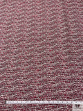 Italian Bouclé Tweed Suiting - Magenta / Fuchsia / Off-White / Black