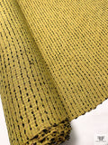 Bouclé Lightweight Tweed Suiting with Lurex Fibers - Tuscan Yellow / Black /