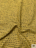 Bouclé Lightweight Tweed Suiting with Lurex Fibers - Tuscan Yellow / Black /