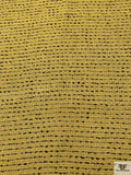 Bouclé Lightweight Tweed Suiting with Lurex Fibers - Tuscan Yellow / Black /