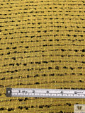 Bouclé Lightweight Tweed Suiting with Lurex Fibers - Tuscan Yellow / Black /