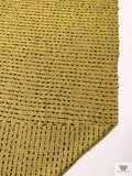 Bouclé Lightweight Tweed Suiting with Lurex Fibers - Tuscan Yellow / Black /
