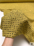 Bouclé Lightweight Tweed Suiting with Lurex Fibers - Tuscan Yellow / Black /