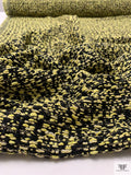 Novelty Yarn Tweed with Lurex Fibers - Lemon Yellow / Black / White / Gold