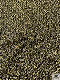 Novelty Yarn Tweed with Lurex Fibers - Lemon Yellow / Black / White / Gold