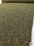 Novelty Yarn Tweed with Lurex Fibers - Lemon Yellow / Black / White / Gold