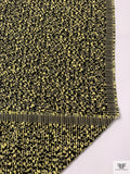 Novelty Yarn Tweed with Lurex Fibers - Lemon Yellow / Black / White / Gold