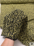 Novelty Yarn Tweed with Lurex Fibers - Lemon Yellow / Black / White / Gold