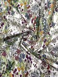 Garden Floral Printed Cotton Poplin - White / Multicolor