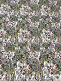 Garden Floral Printed Cotton Poplin - White / Multicolor