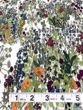 Garden Floral Printed Cotton Poplin - White / Multicolor