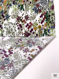 Garden Floral Printed Cotton Poplin - White / Multicolor