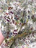 Garden Floral Printed Cotton Poplin - White / Multicolor
