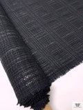Made in England Lightweight Loosely Woven Wool-Blend Tweed - Black
