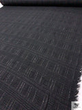 Made in England Lightweight Loosely Woven Wool-Blend Tweed - Black