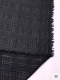 Made in England Lightweight Loosely Woven Wool-Blend Tweed - Black