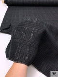 Made in England Lightweight Loosely Woven Wool-Blend Tweed - Black