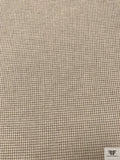 Italian Houndstooth Soft Cashmere Blend Suiting - Beige / Grey