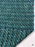 Italian Wool-Blend Chunky Tweed Jacket Weight - Greens / Blues