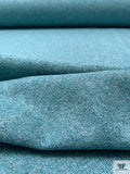 Italian Basic Wool Tweed Suiting - Aquamarine Blue