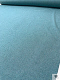Italian Basic Wool Tweed Suiting - Aquamarine Blue