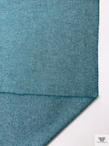 Italian Basic Wool Tweed Suiting - Aquamarine Blue