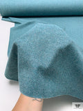 Italian Basic Wool Tweed Suiting - Aquamarine Blue
