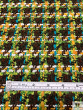 Italian Chunky-Yarn Bouclé Jacket Weight Tweed - Yellows / Greens / Brown