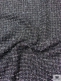 Metallic Tweed Suiting with Sequins - Silver / Grey / Black