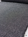 Metallic Tweed Suiting with Sequins - Silver / Grey / Black