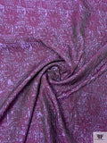 French Floral Textured Brocade - Purple